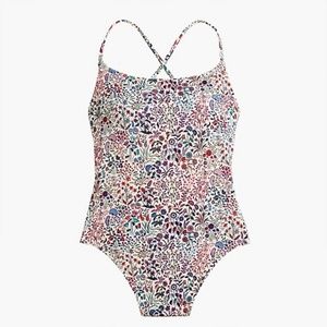 16 J Crew Lace-up back one-piece swimsuit Liberty